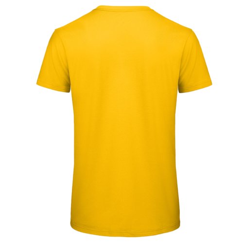 T-shirt in cotone biologico giallo oro a maniche corte.