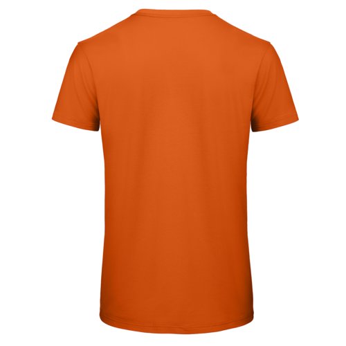 T-shirt arancione in cotone organico a maniche corte.