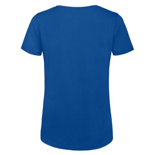 T-shirt da donna blu royal in cotone biologico a maniche corte.
