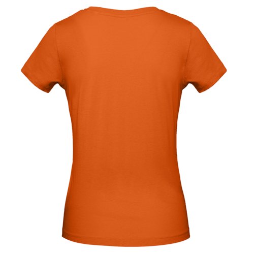 T-shirt da donna arancione in cotone organico a maniche corte.