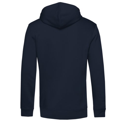 Felpa con cappuccio blu navy in misto cotone con cappuccio e tasca a marsupio.