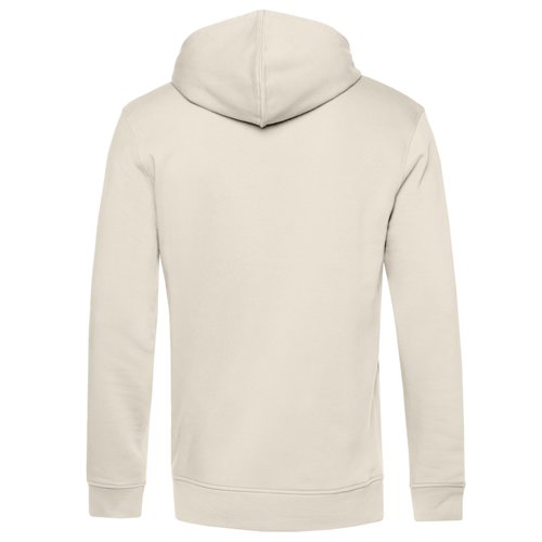Felpa con cappuccio beige in misto cotone con cappuccio e tasca a marsupio.