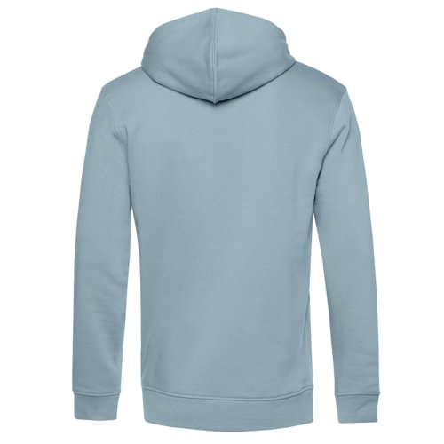 Felpa con cappuccio azzurra in misto cotone.