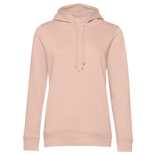 Felpa con cappuccio rosa chiaro in misto cotone con cappuccio e coulisse.