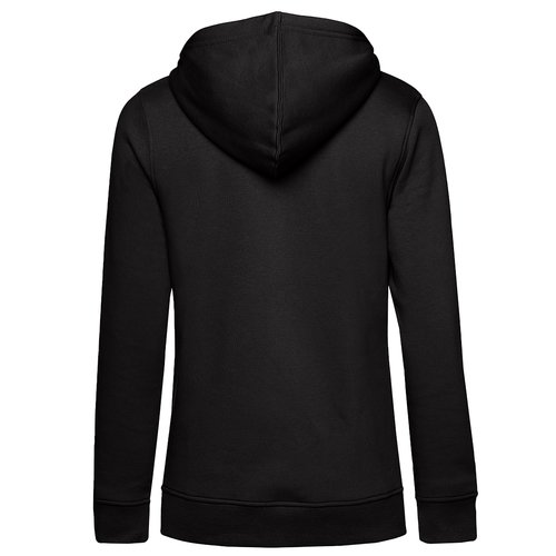 Felpa con cappuccio nera da donna in misto cotone.