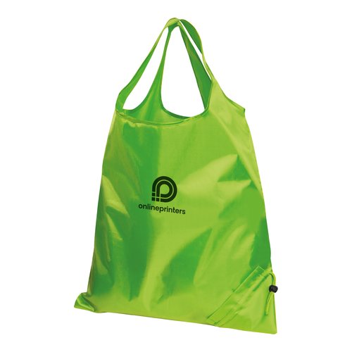Borsa trasformabile verde mela con coulisse.