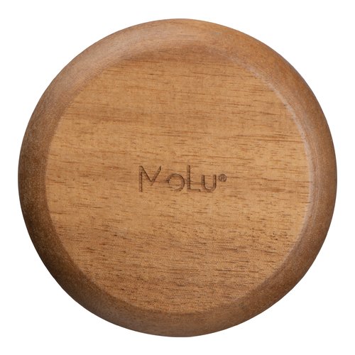 Contenitore per alimenti bianco in legno con coperchio.