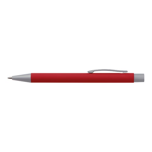 Set da scrittura rosso con penna a sfera e matita.