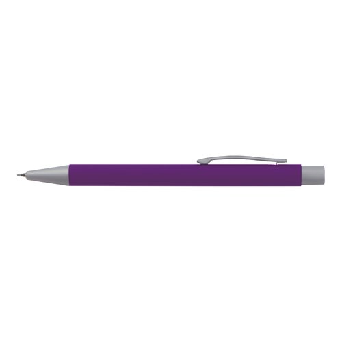 Set da scrittura viola con penna a sfera e portamine.