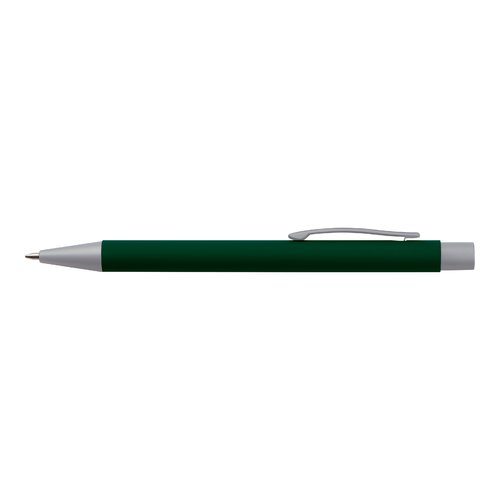 Set da scrittura verde scuro con penna a sfera e confezione regalo opzionale.