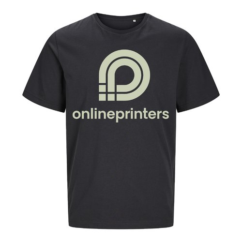 T-shirt unisex antracite in cotone biologico con maniche corte.