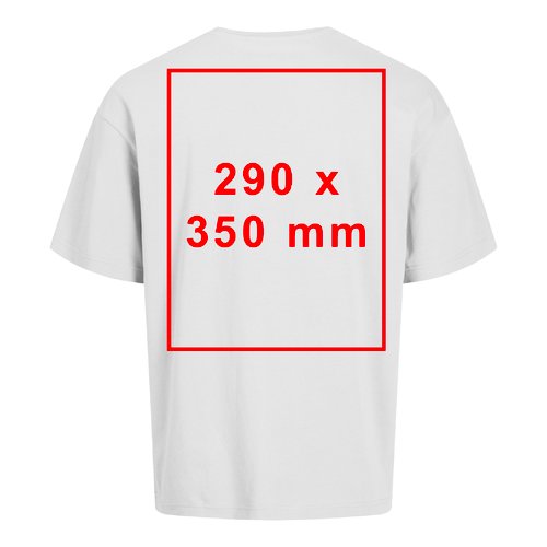 T-shirt bianca in cotone, oversize, unisex.