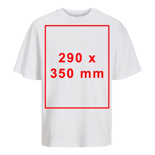 T-shirt bianca in cotone oversize, unisex.
