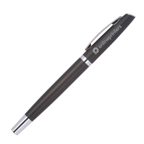 Set da scrittura nero in alluminio riciclato composto da una penna.