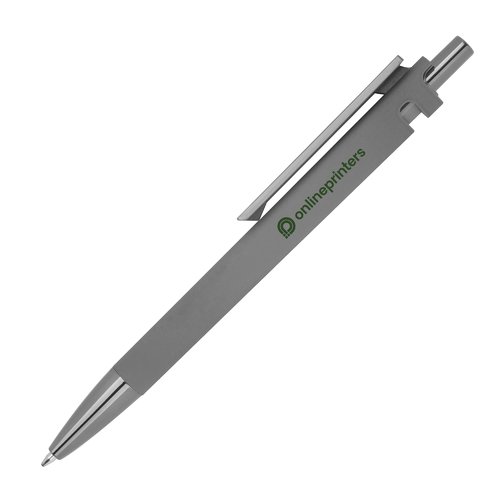 Penne a sfera grigia in ABS riciclato con clip.