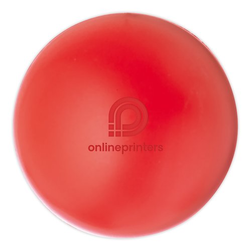 Palla antistress rossa in materiale morbido da stringere.