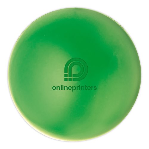 Palla antistress verde in materiale morbido.