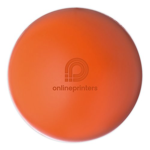 Palla antistress arancione in schiuma, rotonda.