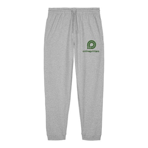 Pantaloni da jogging in cotone biologico grigio m�lange con coulisse.