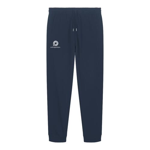 Pantaloni da jogging blu navy in cotone biologico con coulisse.
