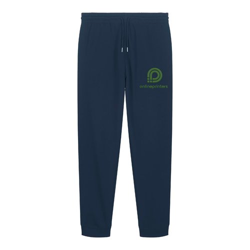 Pantaloni da jogging blu navy in cotone organico con coulisse.