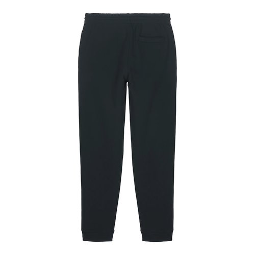 Pantaloni da jogging neri in cotone organico con elastico in vita.