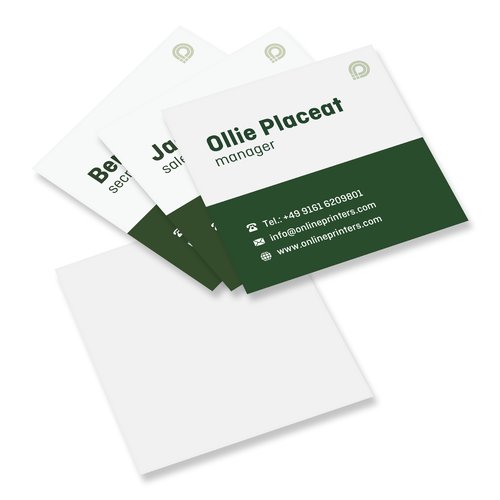 Biglietti da visita di carta in multipack, stampabili su un lato.