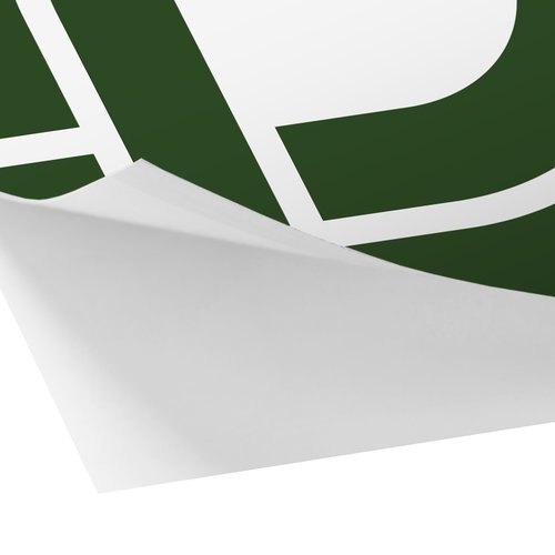 Adesivo in carta con contorno personalizzato.