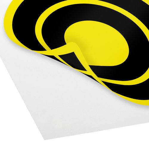 Adesivo di carta con contorno personalizzato.