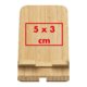 Supporto color bamb per dispositivi mobili con intaglio per cavo di ricarica.