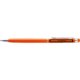 Penna a sfera arancione con touch pen e clip.