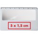 Lente d'ingrandimento bianca in plastica formato tessera con righello.
