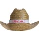 Cappello di paglia con fascia opzionale.