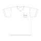 T-shirt bianca in cotone con scollo a V e maniche corte.