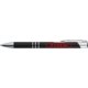 Penna a sfera in metallo nero con clip.