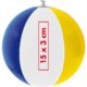 Pallone da spiaggia multicolore in plastica.