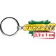 Portachiavi in metallo con ciondolo personalizzato e anello in metallo.