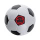 Palla antistress bianca in schiuma con design a pallone da calcio.