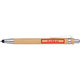 Penna a sfera color legno con elementi in metallo e funzione touchpen.