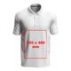 Polo unisex in tessuto con maniche corte e abbottonatura.