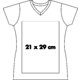 T-shirt da donna in cotone con scollo a V.