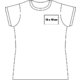 T-shirt bianca in tessuto da donna a maniche corte.