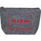 Beauty case grigio in RPET con cerniera.