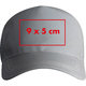 Cappellino da baseball riflettente in tessuto con cinturino regolabile.