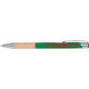 Penna gel verde realizzata con materiale riciclato con clip.