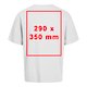 T-shirt bianca in cotone, oversize, unisex.