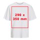 T-shirt bianca in cotone oversize, unisex.