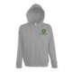 Giacca da allenamento grigio m�lange in misto cotone con cappuccio e zip integrale.