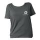 T-shirt da donna in cotone biologico antracite.