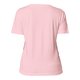 T-shirt rosa in cotone da donna a maniche corte.